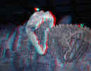 Stereobild på skelett av T.Rex